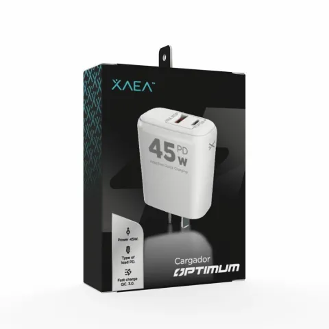 ADAPTADOR-CARGADOR 220V MODX-B016 OPTIMUM - 5A - 1USB + TIPO C - XAEA - KIT X 100