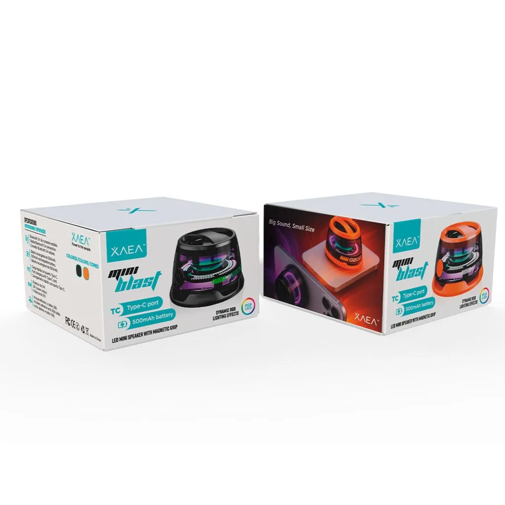 PARLANTE GAMER C/MAG SAFE MODX-000R MINI BLAST - XAEA - NARANJA
