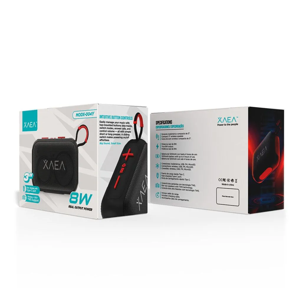 PARLANTE PEQUEÑO MODX-004Y - XAEA - ROJO